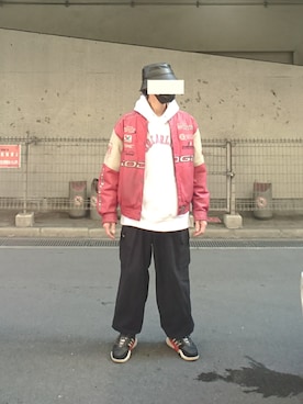 「アレキサンダーワン×アディダス」｜「アイテム（ジャケット/アウター）」を使った、たっくんさん（メンズ・176cm）の春コーディネート