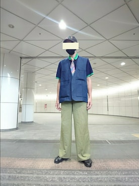 「Uiscel（ユイセル）のアイテム」を使った、たっくんさん（メンズ・175cm）の夏コーディネート