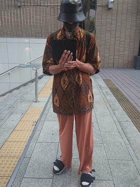 「Lui's（ルイス）のアイテム（シューズ）」を使った、たっくんさん（メンズ・176cm）の夏コーディネート