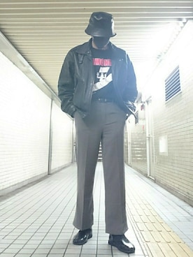 「Harley-Davidson（ハーレーダビッドソン）のアイテム（ジャケット/アウター）」を使った、たっくんさん（メンズ・176cm）の春コーディネート