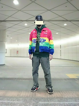 「アレキサンダーワン×アディダス」｜「アイテム（ブルゾン）」を使った、たっくんさん（メンズ・176cm）の春コーディネート