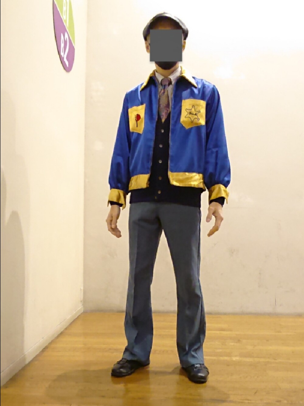 その他のシャツ/ブラウス、ブルー系のその他アウター、ブルー系のその他パンツを着用したメンズの冬コーディネートの1枚目の写真