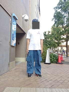 「アイテム（カーゴパンツ）」を使った、たっくんさん（メンズ・176cm）の夏コーディネート