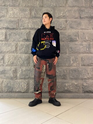 エンブロイダリー パーカー トミー ヒルフィガー TOMMY HILFIGER モノタイプエンブロイ