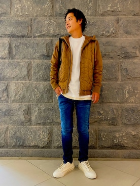 「DIESEL（ディーゼル）のアイテム（ナイロンジャケット）」を使った、Ko-ta-さん（メンズ・171cm）の夏コーディネート