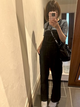 「GUコーデ」｜「アイテム（オールインワン・サロペット）」を使った、haruさん（レディース・156cm）の夏コーディネート