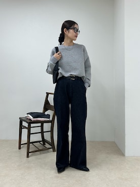 「アイテム（スウェット）」を使った、miuraさん（レディース・160cm）の秋コーディネート