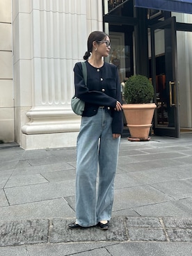 「アイテム（デニムパンツ）」を使った、miuraさん（レディース・160cm）の秋コーディネート