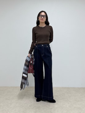 「アイテム（ショルダーバッグ）」を使った、miuraさん（レディース・160cm）の秋コーディネート