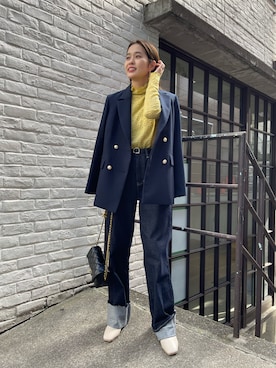 「ハイネックトップス」｜miuraさん（レディース・160cm）の夏コーディネート