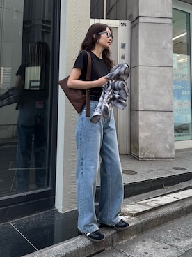 「アイテム（ショルダーバッグ）」を使った、miuraさん（レディース・160cm）の夏コーディネート
