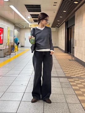 「アイテム（その他シューズ）」を使った、miuraさん（レディース・160cm）の秋コーディネート
