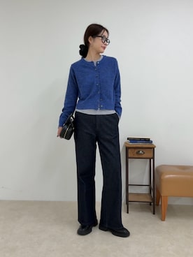 「アイテム（カーディガン/ボレロ）」を使った、miuraさん（レディース・160cm）の夏コーディネート