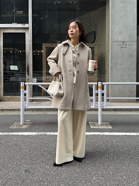 「アイテム（ダッフルコート）」を使った、miuraさん（レディース・160cm）の冬コーディネート