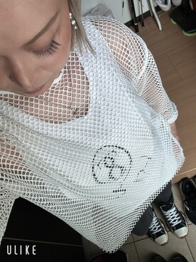 「アイテム（その他トップス、ホワイト系）」を使った、❤️mari❤️さん（レディース・160cm）の春コーディネート