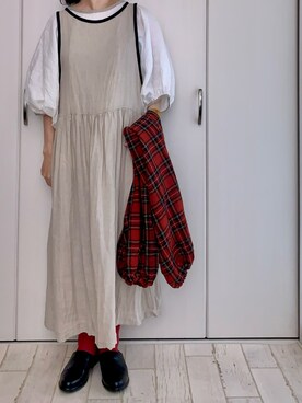 ワンピースを使った タータンチェック のレディース人気ファッションコーディネート Wear