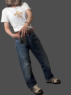 「アイテム（スニーカー）」を使った、カジさん（レディース・158cm・30代）の夏コーディネート