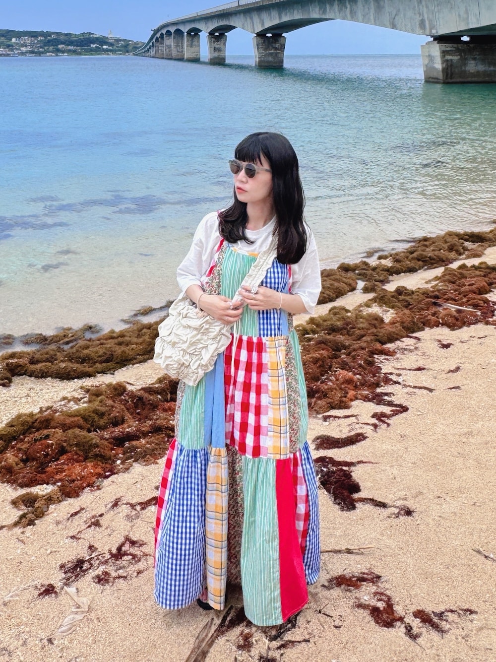 Freada/フリーダ パッチワーク三段ティアード キャミドレス 限定展開を