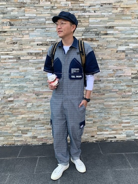 「PROVIDERのアイテム（帽子）」を使った、Tim さん（メンズ・179cm）の秋コーディネート