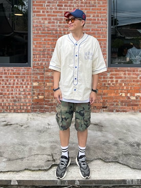 「MLB（メジャーリーグベースボール）のアイテム（帽子）」を使った、Tim さん（メンズ・179cm）の春コーディネート