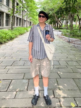 「plain-me（プレインミー）のアイテム」を使った、Tim さん（メンズ・179cm）の春コーディネート