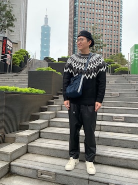 「plain-me（プレインミー）のアイテム（バッグ）」を使った、Tim さん（メンズ・179cm）の秋コーディネート