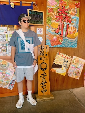「B-SIDE（ビーサイド）のアイテム」を使った、Tim さん（メンズ・179cm）の秋コーディネート