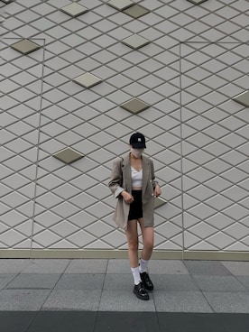 「西裝外套」｜Abbyさん（レディース・159cm）の秋コーディネート
