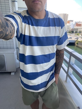 「CALEE（キャリー）のアイテム（パンツ）」を使った、飛車角さん（メンズ・180cm）の夏コーディネート
