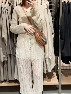 「eaphiのアイテム（パンツ、ホワイト系）」を使った、levemrさん（レディース・157cm）の夏コーディネート