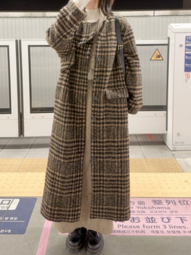 「eaphiのアイテム（スカート、ブラウン系）」を使った、levemrさん（レディース・157cm）の夏コーディネート