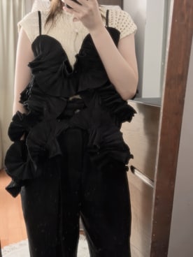 「eaphiのアイテム（キャミソール、ブラック系）」を使った、levemrさん（レディース・157cm）の夏コーディネート