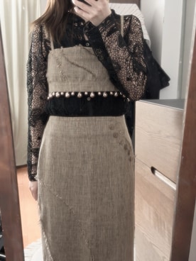 「eaphi のアイテム（シャツ/ブラウス、ブラック系）」を使った、levemrさん（レディース・157cm）の夏コーディネート
