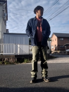 「アイテム（シューズ）」を使った、あきらさん（メンズ・170cm）の秋コーディネート
