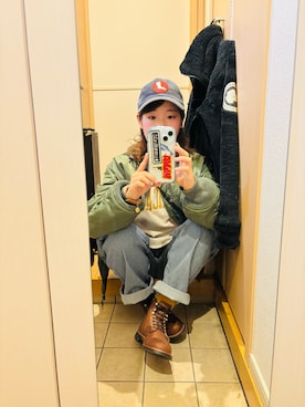 「アイテム（キャップ）」を使った、とらさん（レディース・149cm・30代）の冬コーディネート