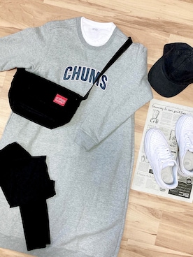 「スウェットワンピース」｜r。さん（レディース・157cm）の冬コーディネート