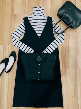 「URBAN RESEARCH（アーバンリサーチ）のアイテム（ジャンパースカート）」を使った、r。さん（レディース・157cm）の冬コーディネート