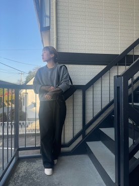 「Deuxieme Classe（ドゥーズィエムクラス）のアイテム（ニット/セーター）」を使った、shihoさん（レディース・156cm）の秋コーディネート