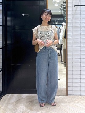 「A part by（アパートバイ）のアイテム（サンダル）」を使った、ナオさん（レディース・158cm）の夏コーディネート