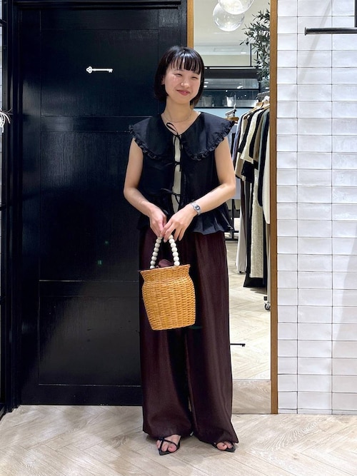 cotto コトゥー かご bag チョコレート ブラウン アバカ 牛革