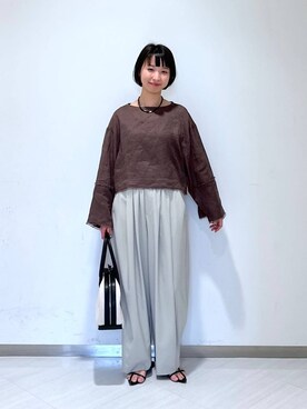 「A part by（アパートバイ）のアイテム（サンダル）」を使った、ナオさん（レディース・158cm）の春コーディネート