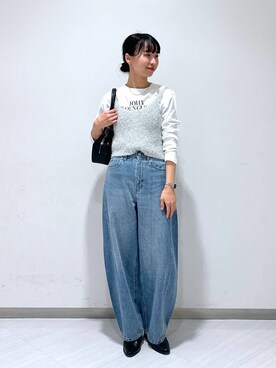 「A part by（アパートバイ）のアイテム（ハンドバッグ）」を使った、ナオさん（レディース・158cm）の冬コーディネート