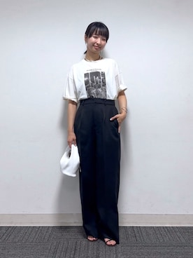 「アパートバイローリーズ」｜「アイテム（スラックス）」を使った、ナオさん（レディース・158cm）の夏コーディネート