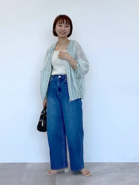 「アパートバイローリーズ」｜「アイテム（ブルゾン）」を使った、ナオさん（レディース・158cm）の春コーディネート
