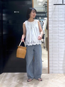 「A part by（アパートバイ）のアイテム（サンダル）」を使った、ナオさん（レディース・158cm）の夏コーディネート