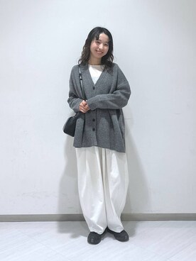 「A part by（アパートバイ）のアイテム（ハンドバッグ）」を使った、ナオさん（レディース・158cm）の冬コーディネート