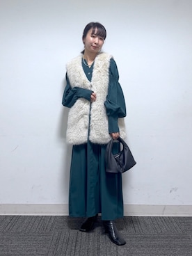 「アパートバイローリーズ」｜「アイテム（ワンピース/ドレス）」を使った、ナオさん（レディース・158cm）の秋コーディネート