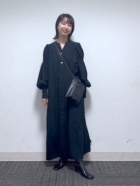 「アパートバイローリーズ」｜「アイテム（ワンピース/ドレス）」を使った、ナオさん（レディース・158cm）の秋コーディネート