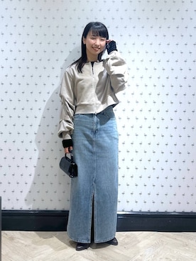 「アイテム（デニムスカート）」を使った、ナオさん（レディース・158cm・20代）の秋コーディネート