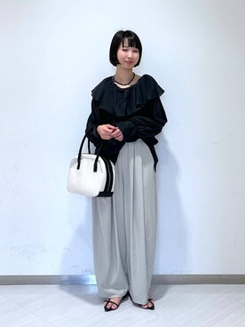「A part by（アパートバイ）のアイテム（サンダル）」を使った、ナオさん（レディース・158cm）の春コーディネート
